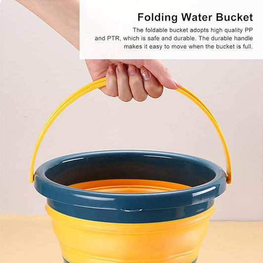 سطل قابل للطي متعدد الاستخدامات تصميم عملي موفر للمساحة