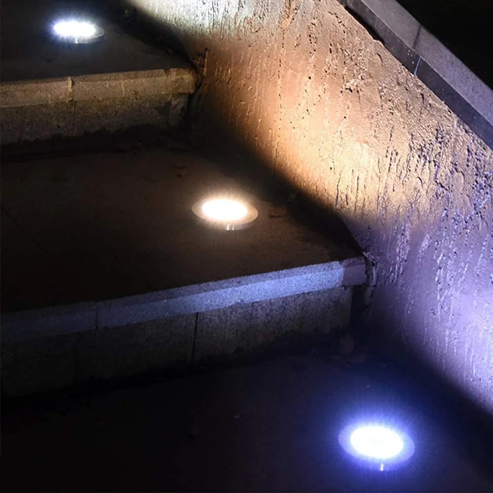 مصابيح أرضية شمسية – LED مقاوم للعوامل الجوية(عبوة 4 حبة)