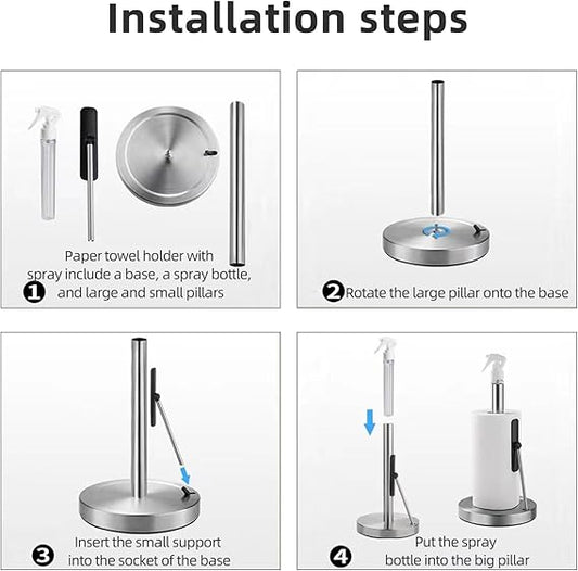 حامل مناديل وموزع بخاخ 2 في 1 تصميم عملي وأنيق للمطبخ