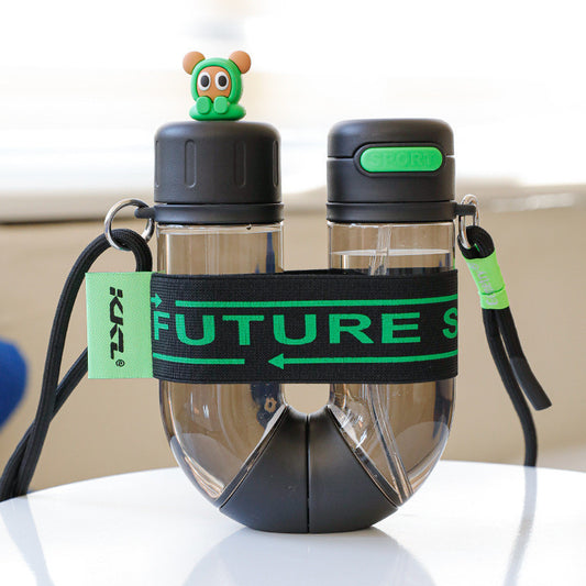 زجاجة مياه ذكية مزدوجة 2 في 1