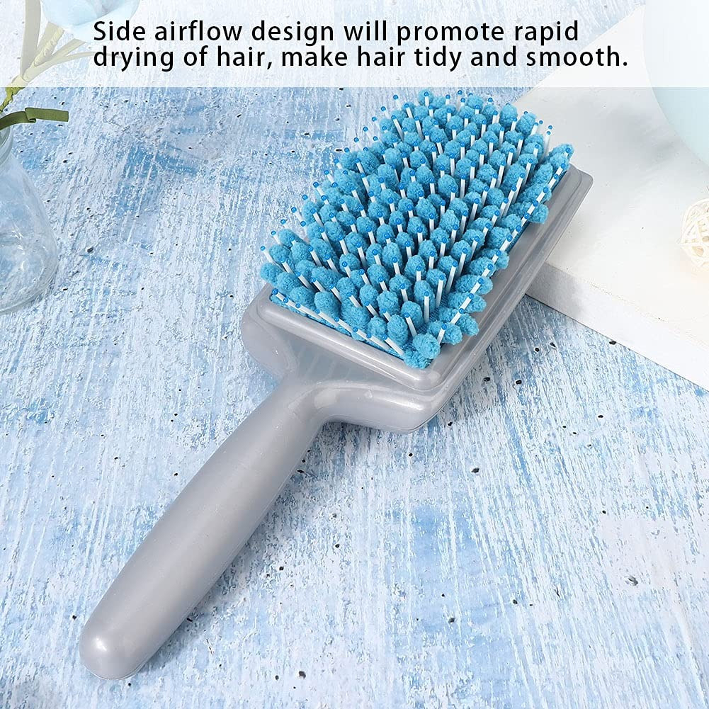 فرشاة تصفيف وتجفيف الشعر – إسفنجية ماصّة للماء مع تدليك مريح للفروة