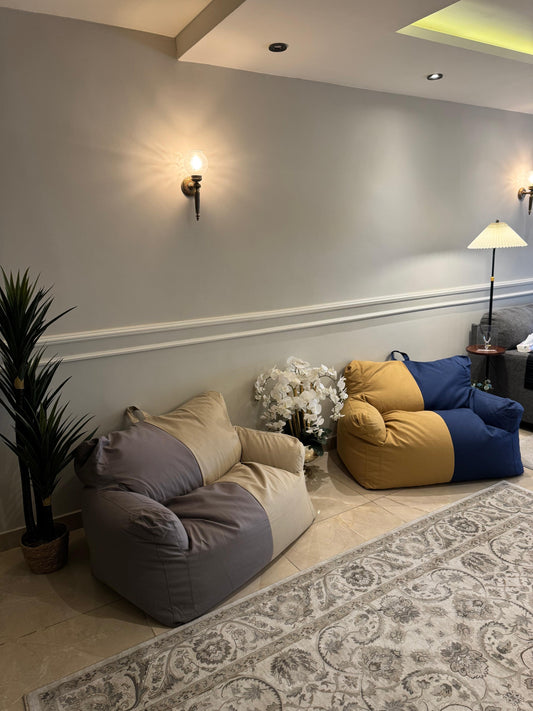 بين باج مربع الشكل بالاسلوب الامريكي بقماش الكتان العملي