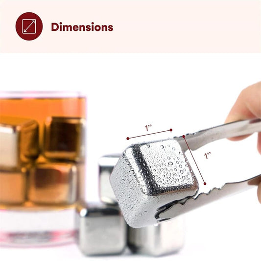 مكعبات ثلج معدنية من الفلاذ المقاوم للصدأ