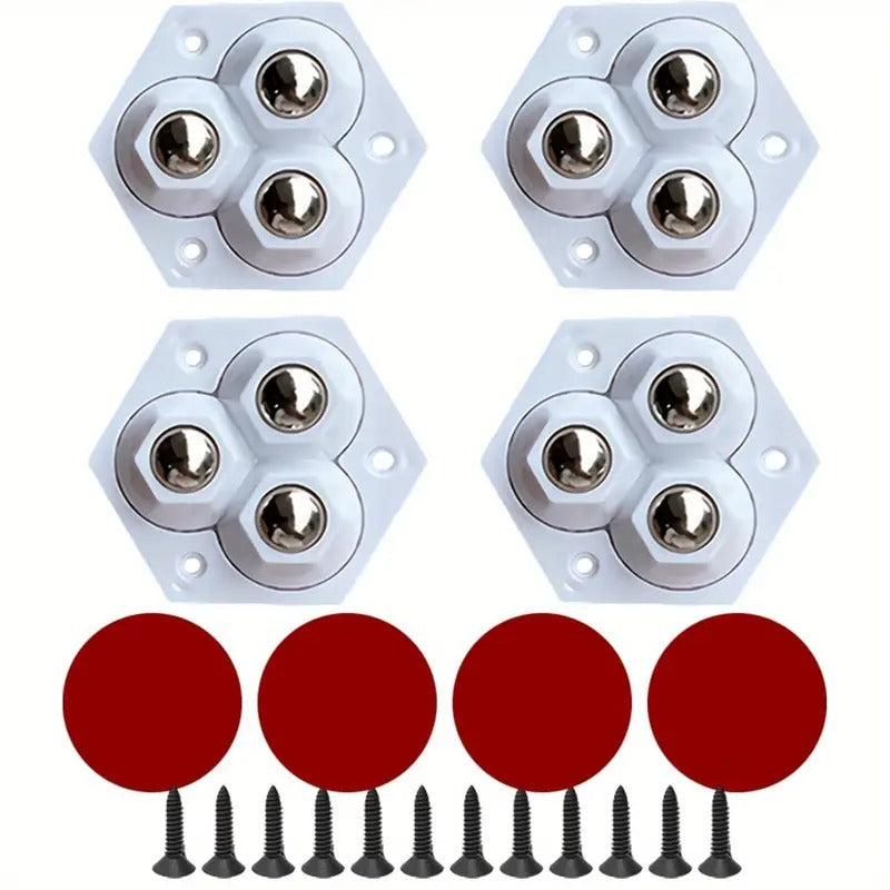 العجلات اللاصقة الذكية متعددة الاتجاهات 360° – لتحريك الأجهزة والأدراج بسهولة