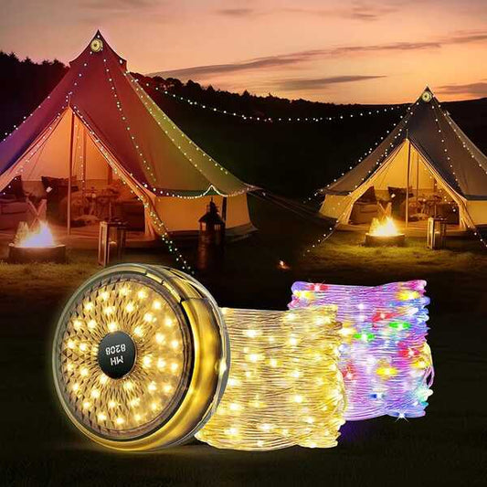 كشاف LED متعدد الوظائف مع حبل زينة 10 متر