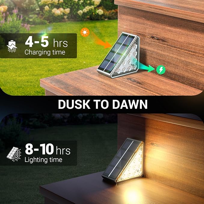 مصباح شمسي بتصميم مثلثي أنيق لإضاءة الأسوار والممرات