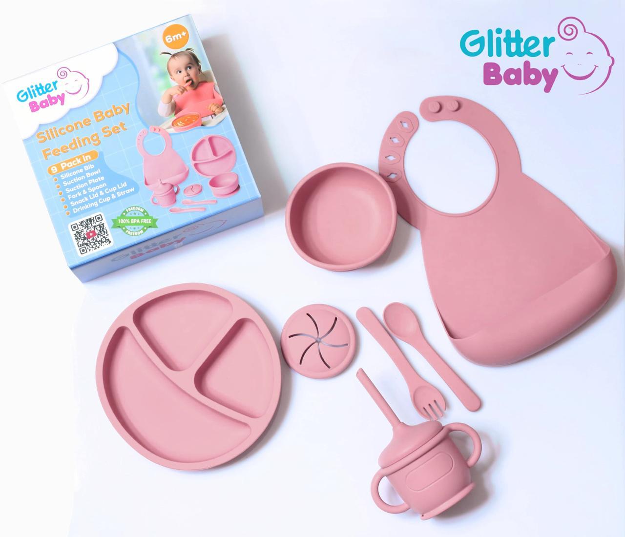 طقم Glitter Baby طعام للأطفال – 7 قطع