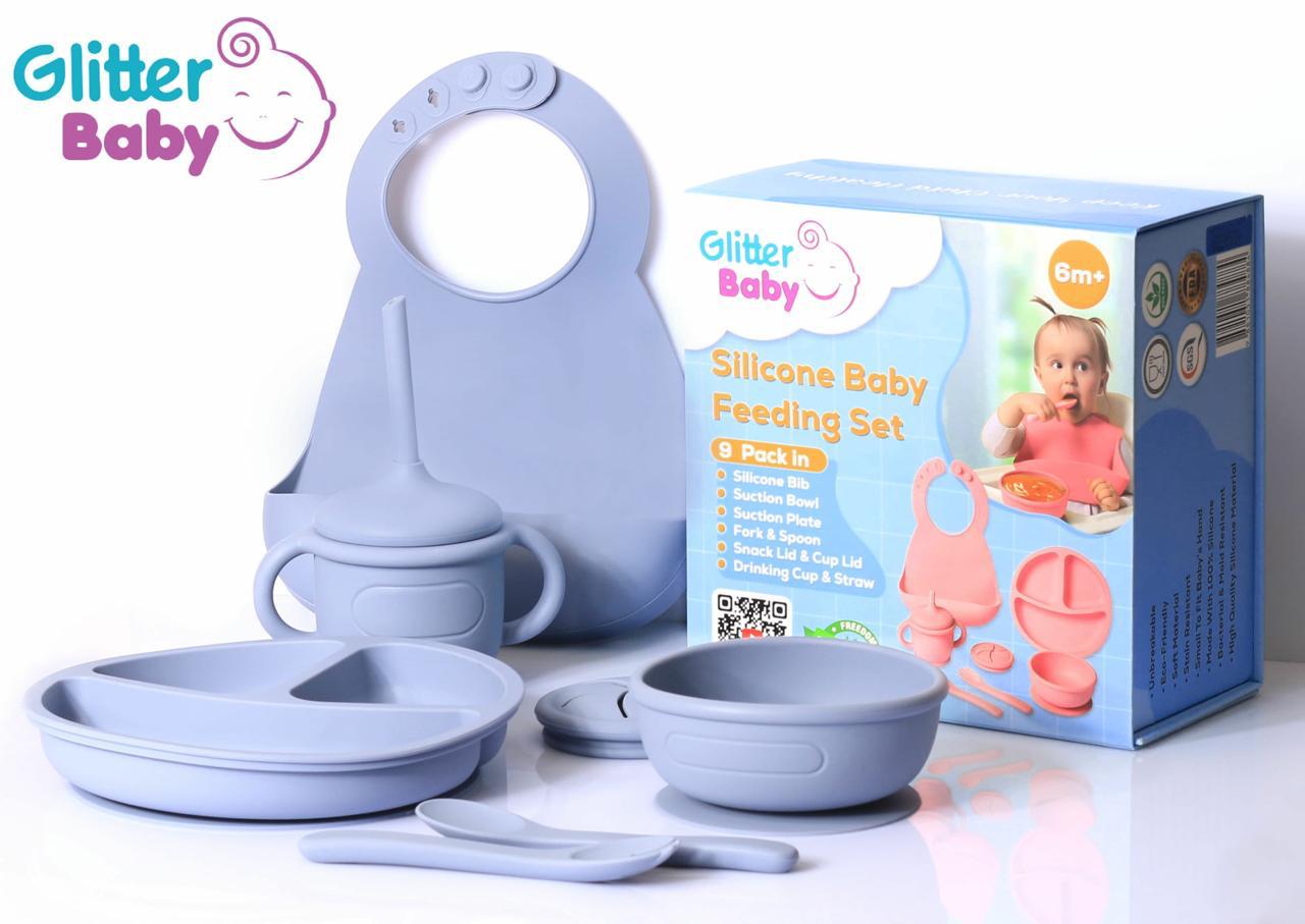طقم Glitter Baby طعام للأطفال – 7 قطع
