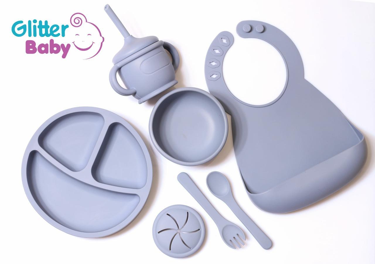 طقم Glitter Baby طعام للأطفال – 7 قطع