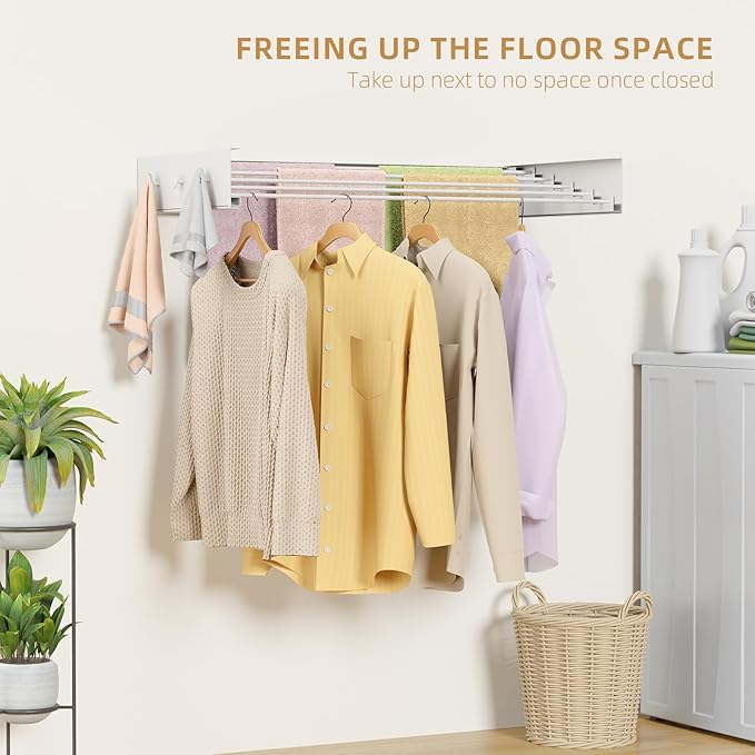 رف تجفيف قابل للطي بتصميم أنيق 80 سم