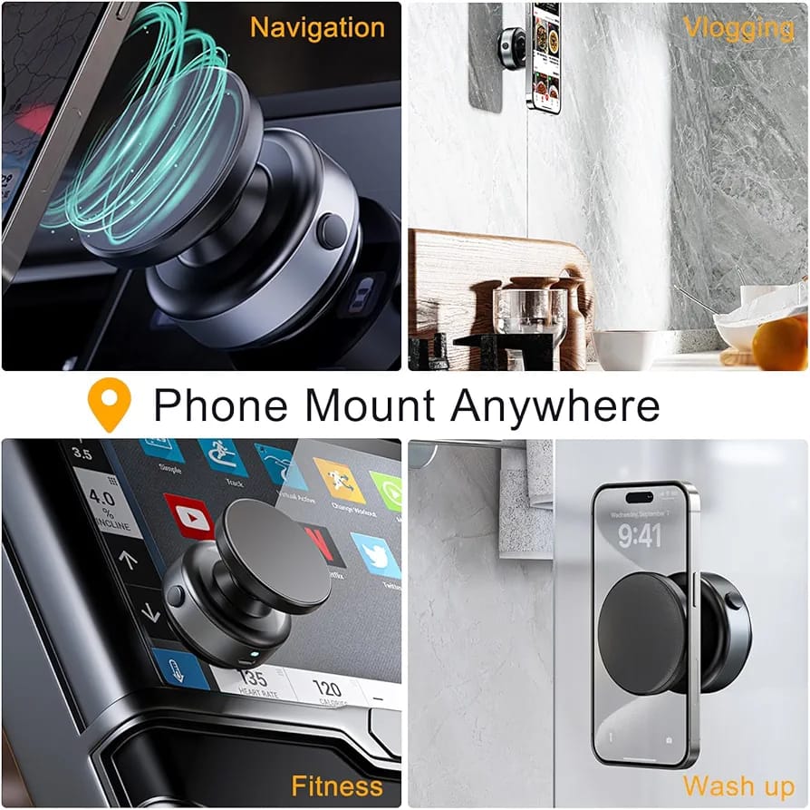 حامل الهاتف المغناطيسي الذكي 2025 – ثبات خارق في أي مكان!