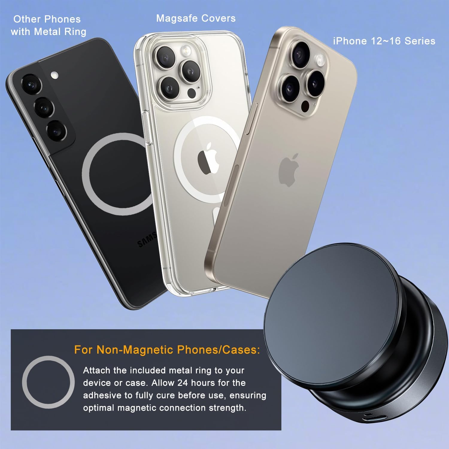 حامل الهاتف المغناطيسي الذكي 2025 – ثبات خارق في أي مكان!