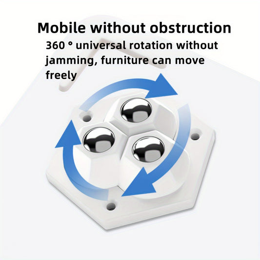 العجلات اللاصقة الذكية متعددة الاتجاهات 360° – لتحريك الأجهزة والأدراج بسهولة