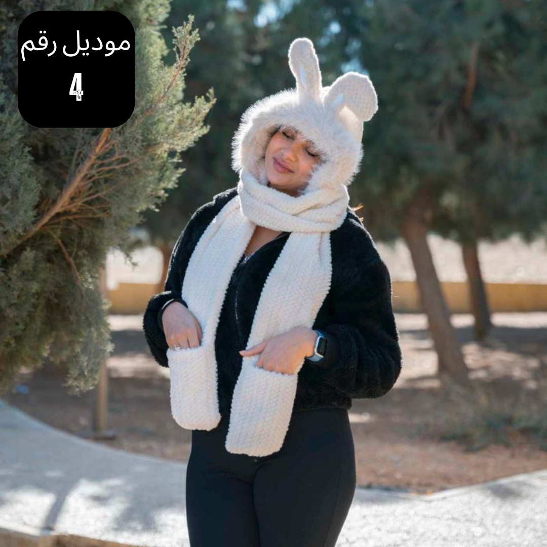لفحة للرأس والرقبة مع جيوب بتصميم عملي