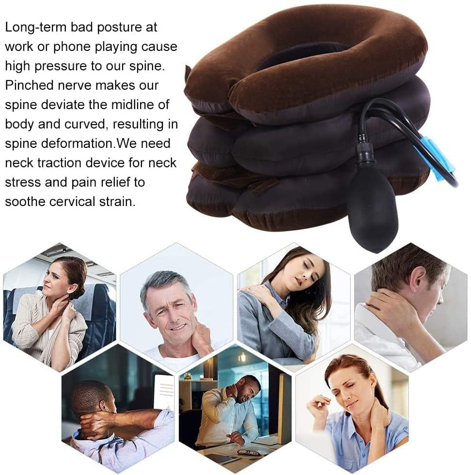 دعامة هوائية لتقويم الرقبة والظهر – من لتخفيف التوتر والشد العضلي