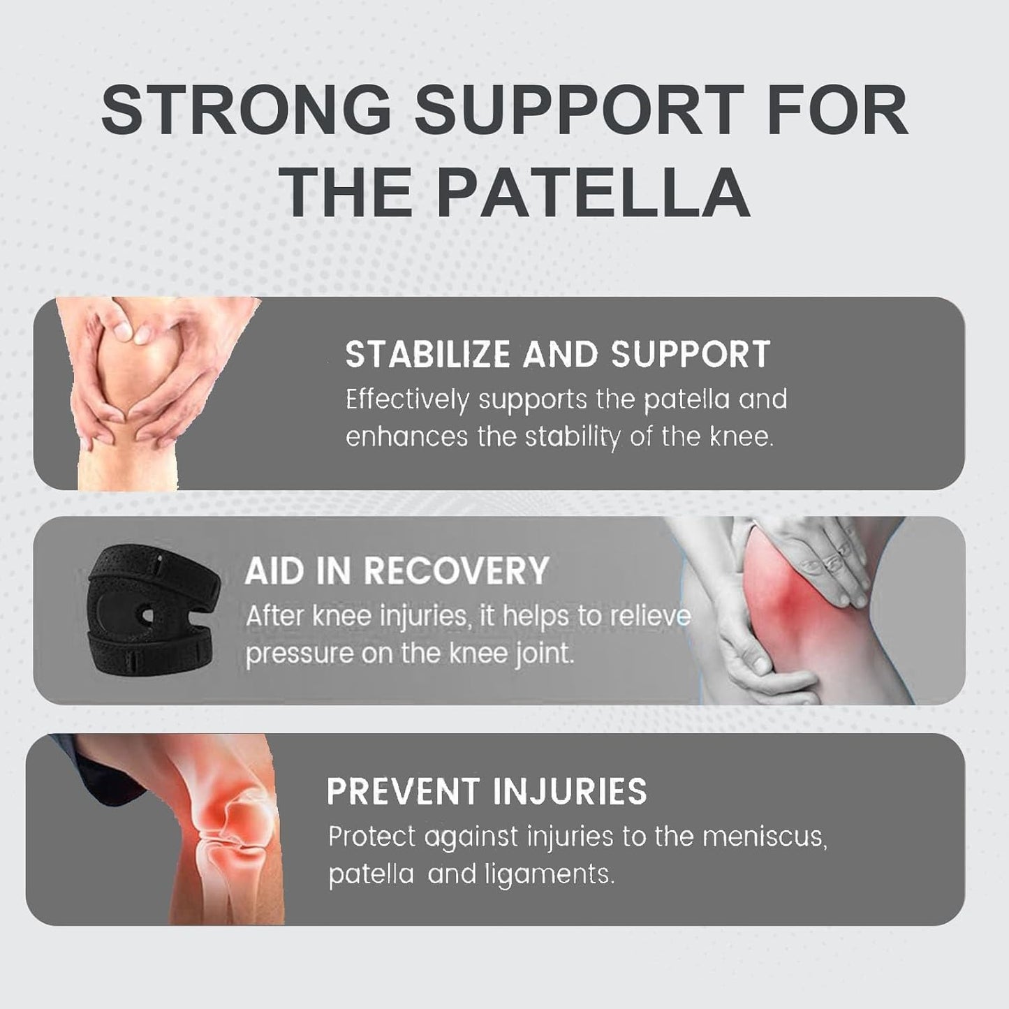 واقي الركبة الرياضي القابل للتعديل