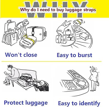 أحزمة السفر الذكية – أربطة أمان قابلة للتعديل مزودة بقفل للمسافرين