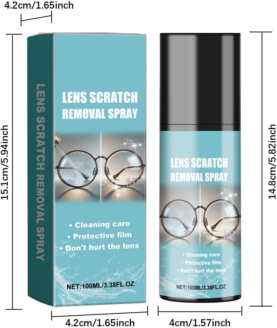 بخاخ إزالة خدوش العدسات – استعادة ولمعان فوري للنظارات