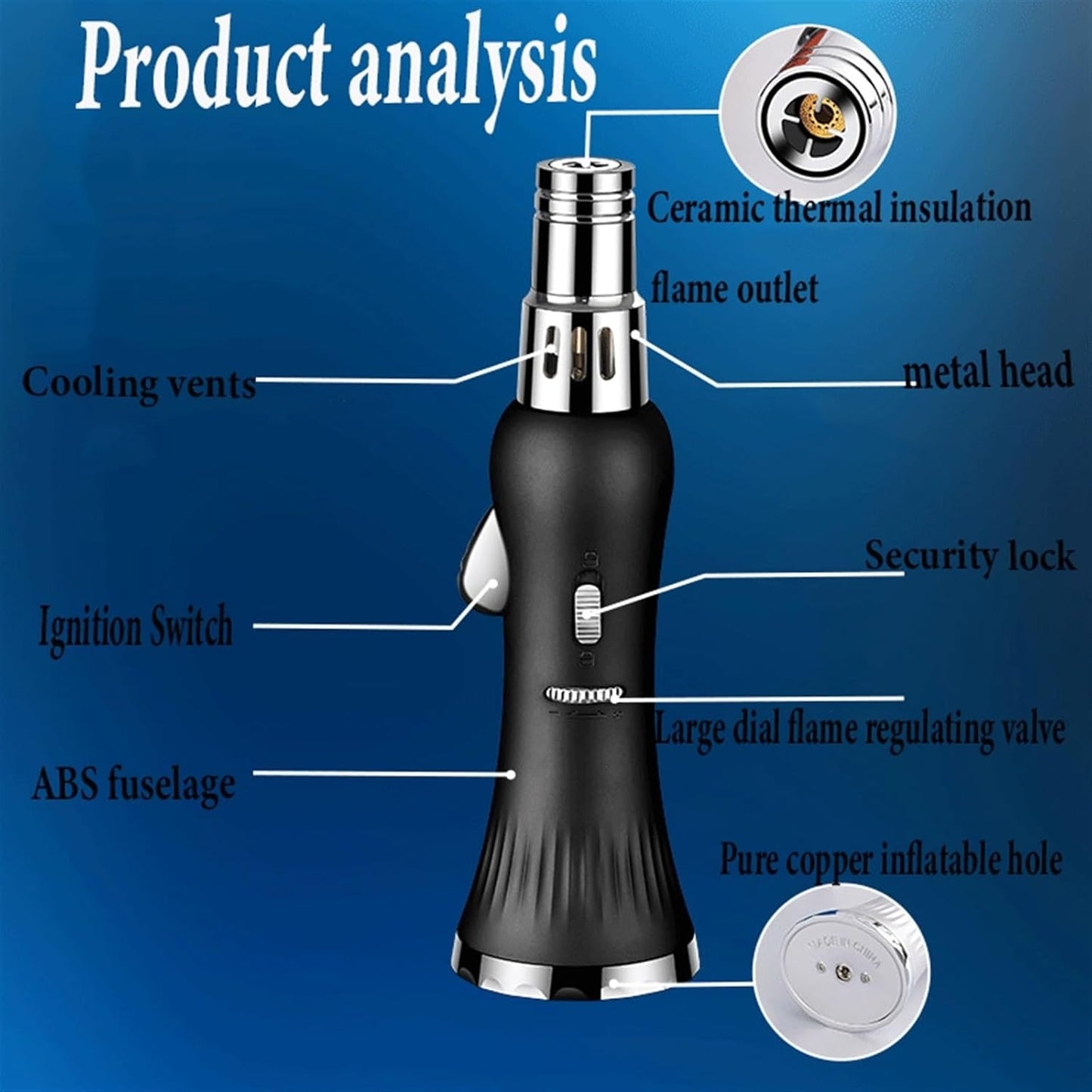 الولاعة الأقوى اللهبية النفاثة لعام 2025 – تصميم معدني مقاوم للرياح