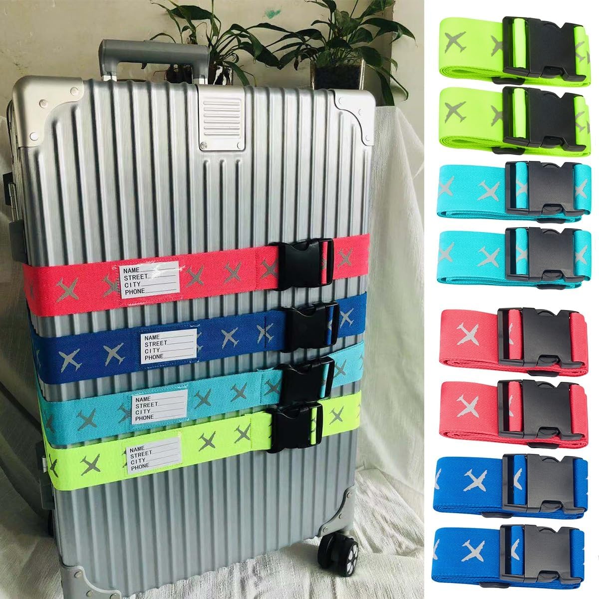 أحزمة السفر الذكية – أربطة أمان قابلة للتعديل مزودة بقفل للمسافرين