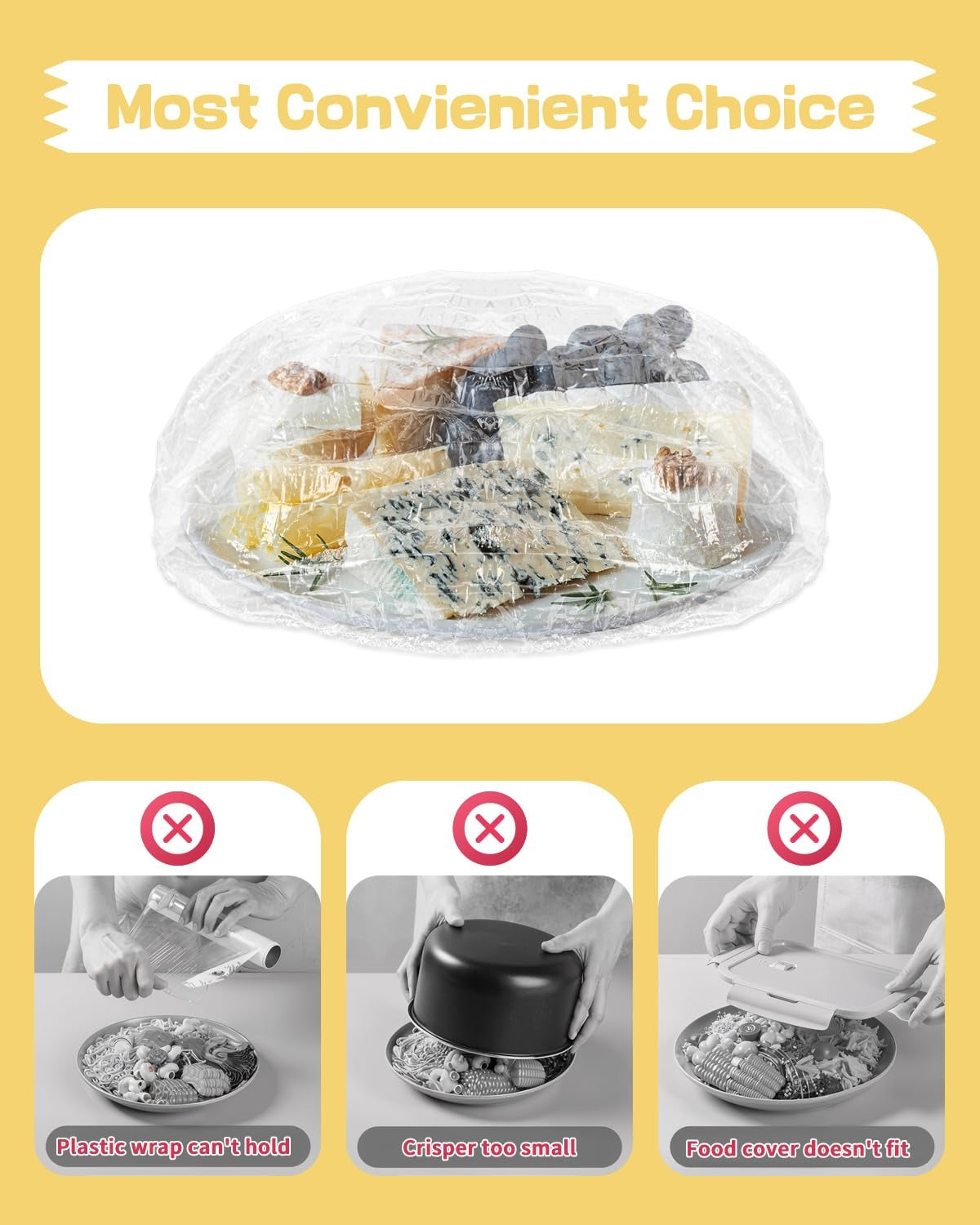 أغطية حفظ الطعام المرنة القابلة للاستخدام مرة واحدة – لحماية ونظافة مثالية
