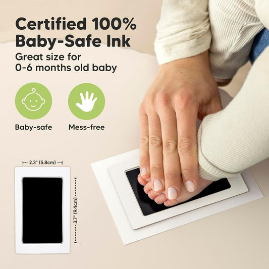 مجموعة تذكار بصمة يد وقدَم الطفل – آمنة، نظيفة، وكيوت لحفظ أجمل اللحظات
