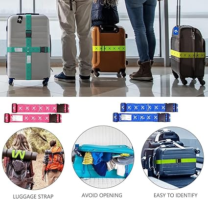 أحزمة السفر الذكية – أربطة أمان قابلة للتعديل مزودة بقفل للمسافرين