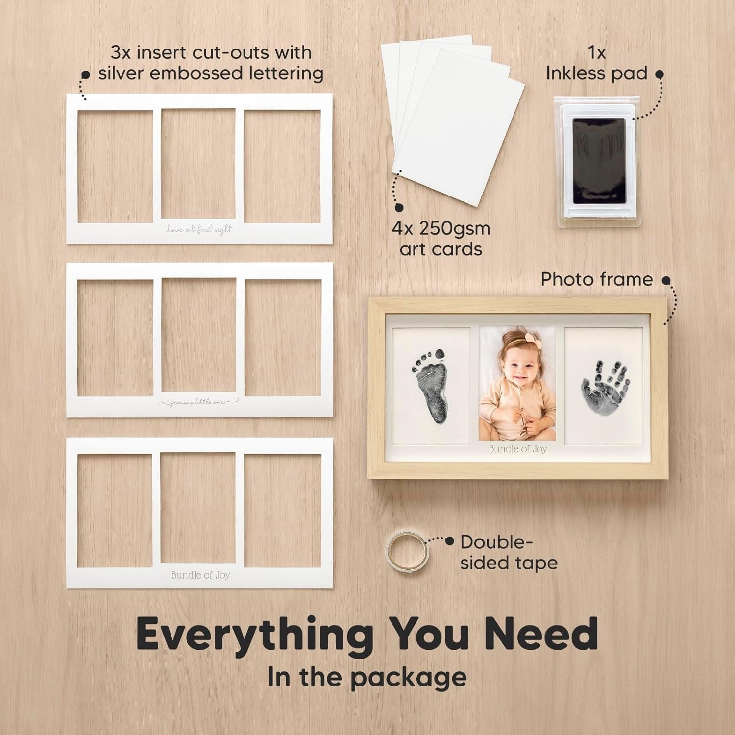 مجموعة تذكار بصمة يد وقدَم الطفل – آمنة، نظيفة، وكيوت لحفظ أجمل اللحظات