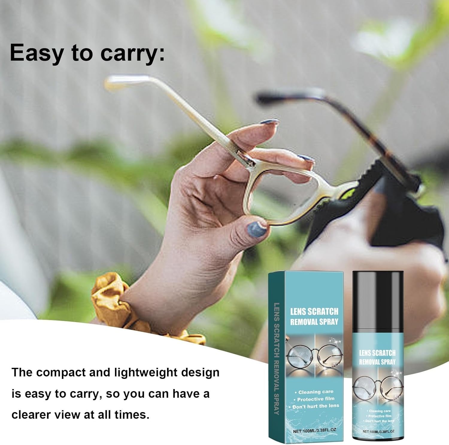 بخاخ إزالة خدوش العدسات – استعادة ولمعان فوري للنظارات