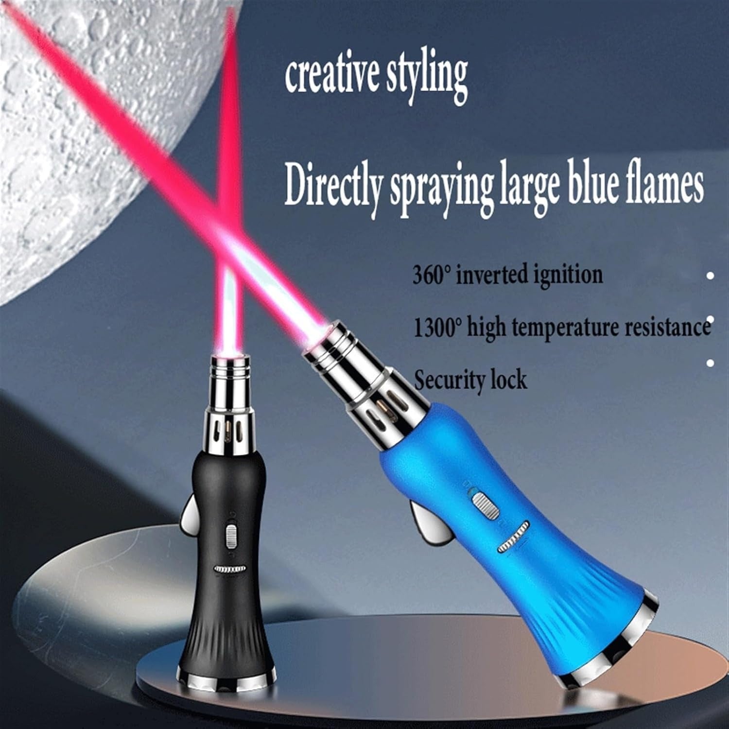 الولاعة الأقوى اللهبية النفاثة و هدية عبوة غاز– تصميم معدني مقاوم للرياح