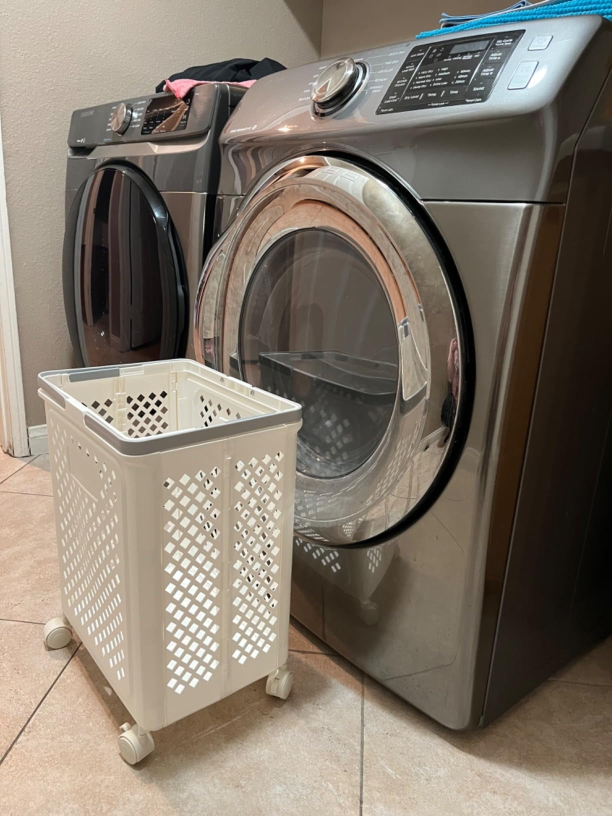 سلة تخزين متعددة الاستخدام على عجلات ومقابض – قابلة للطي ومثالية للغسيل والألعاب