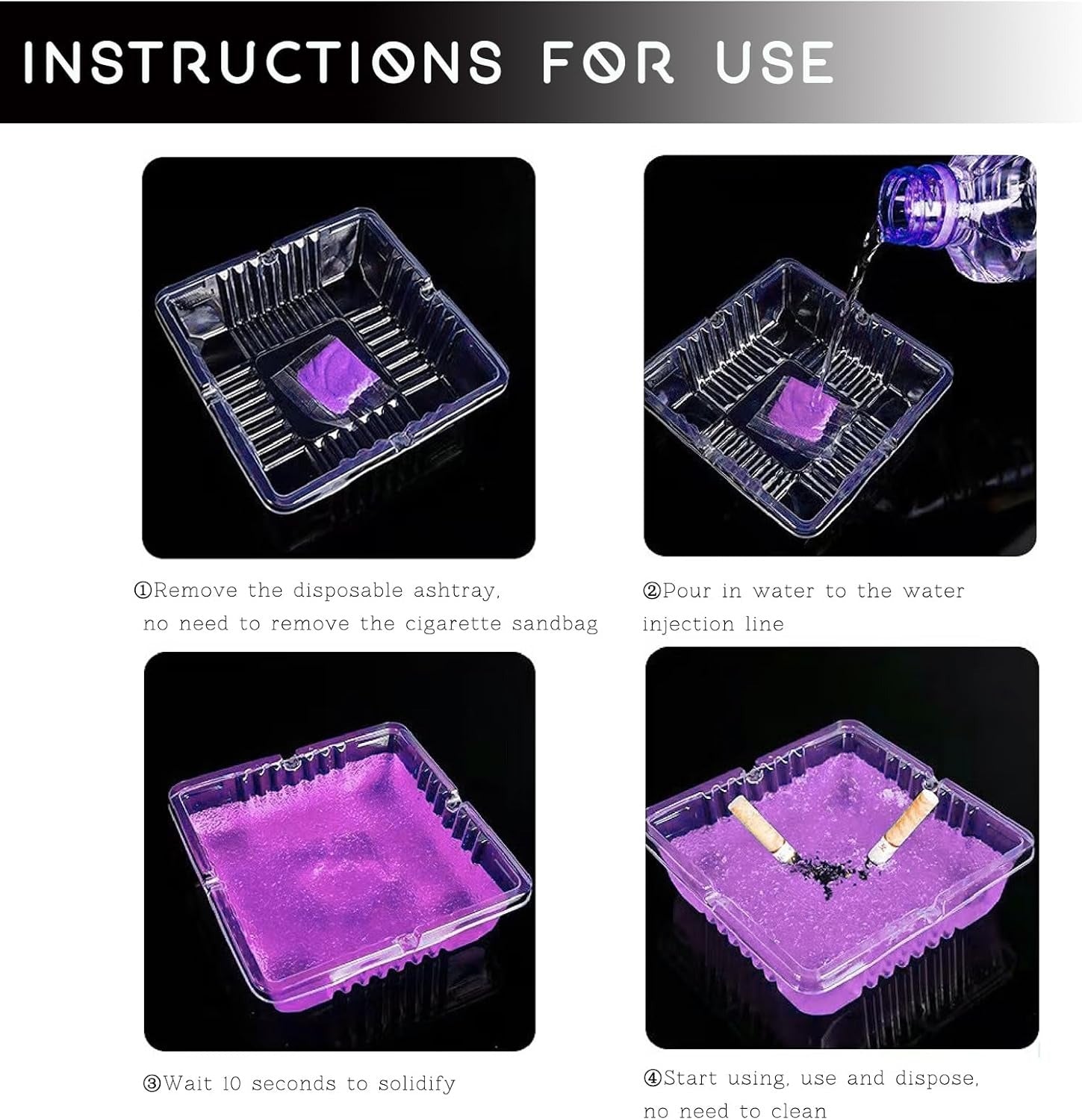 منفضات سجائر بدون دخان للاستعمال مرة واحدة