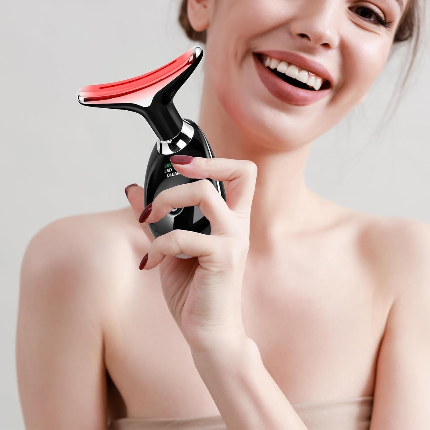 جهاز تدليك البشرة الذكي بتقنية 7 ألوان ضوئية – للعناية الشاملة بالوجه والرقبة