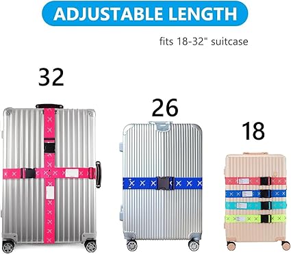 أحزمة السفر الذكية – أربطة أمان قابلة للتعديل مزودة بقفل للمسافرين