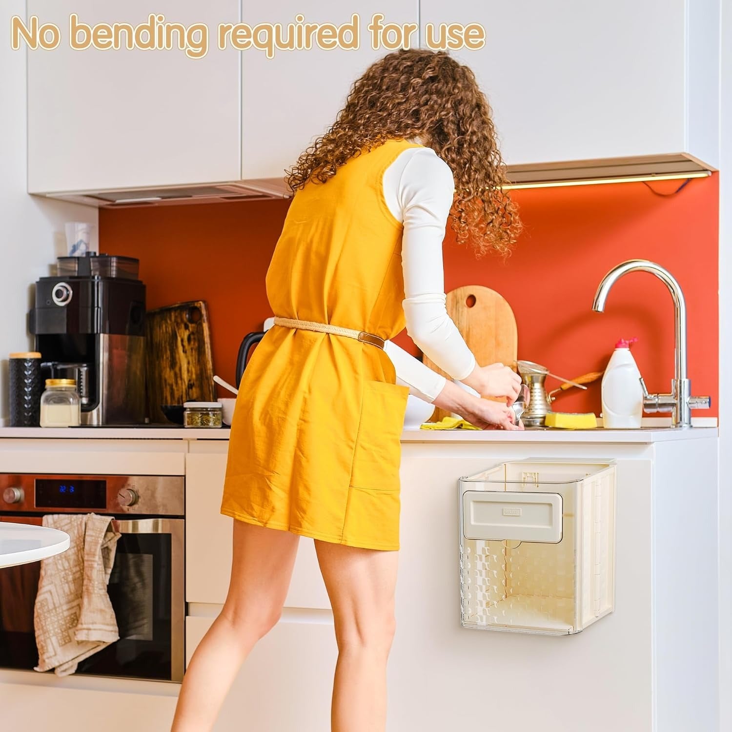 سلة قمامة ذكية قابلة للطي بإغلاق مغناطيسي