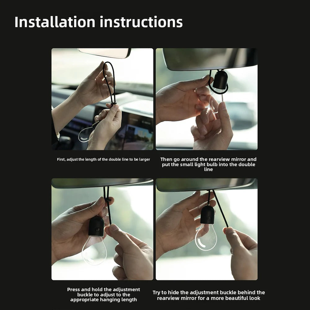 تعليقة المصباح الذكية للسيارات – إضاءة محيطية فاخرة بالون الاصفر و الابيض