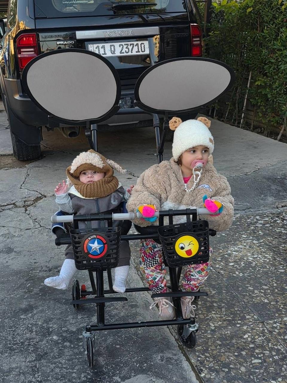 عربة أطفال توأم عملية وخفيفة الوزن – قابلة للطي من عمر 6 أشهر حتى 6 سنوات