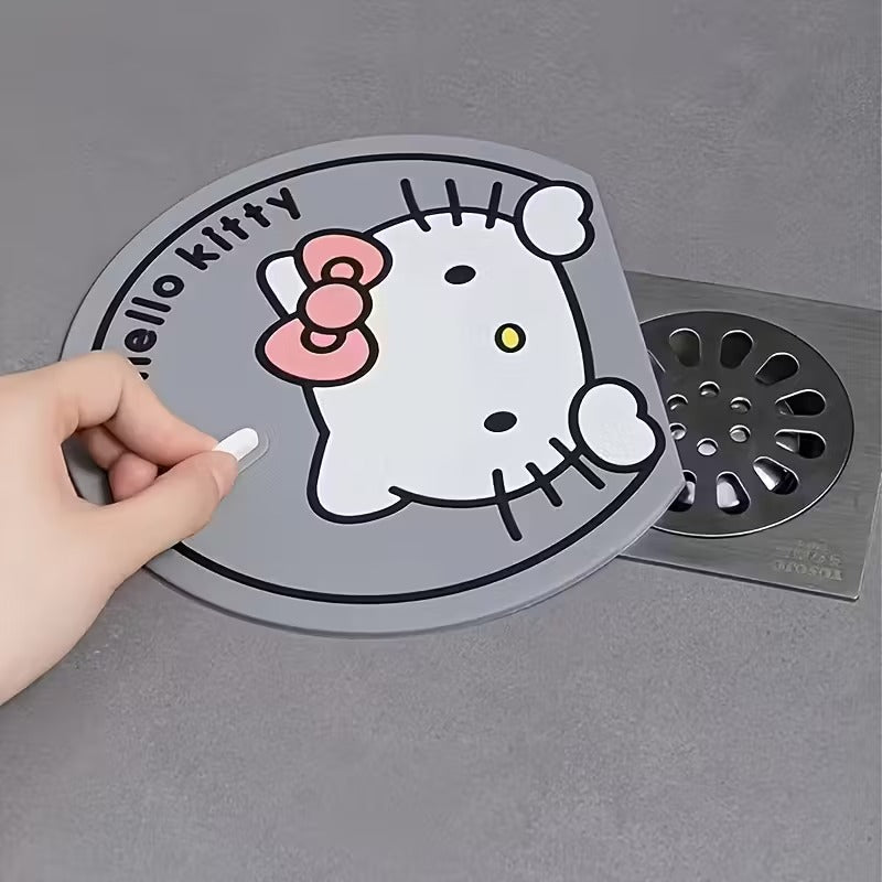 غطاء تصريف كيوت مانع للروائح والحشرات بالون الاصفر