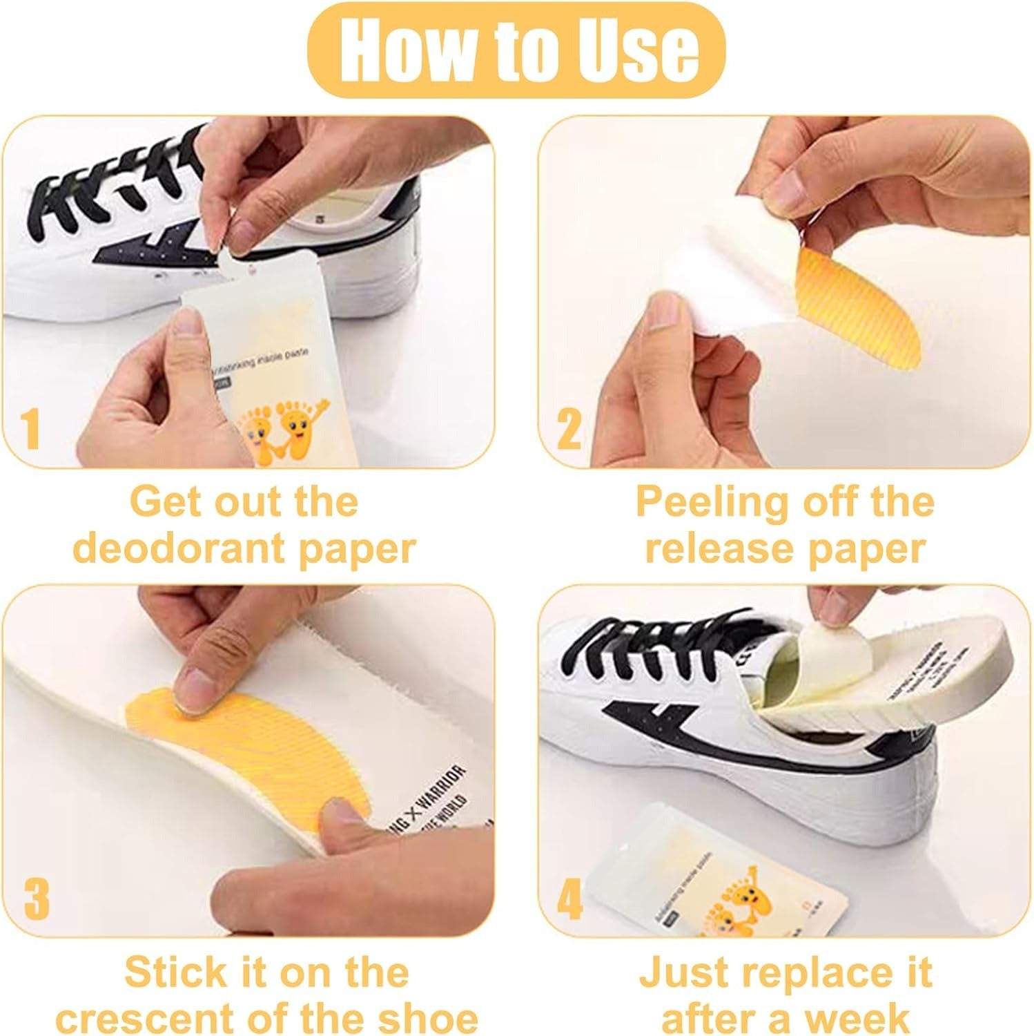 لاصقات التخلص من الروائح للأحذية – انتعاش يدوم