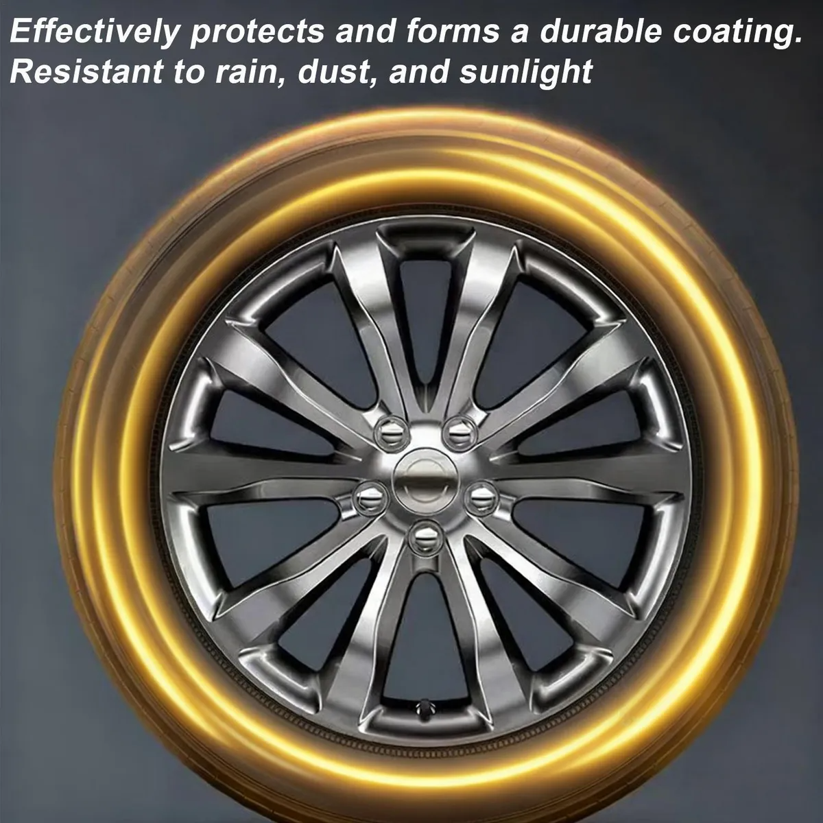 كريم الشمع الأسود لإطارات لامعة وبلاستيك داخلي كالجديد