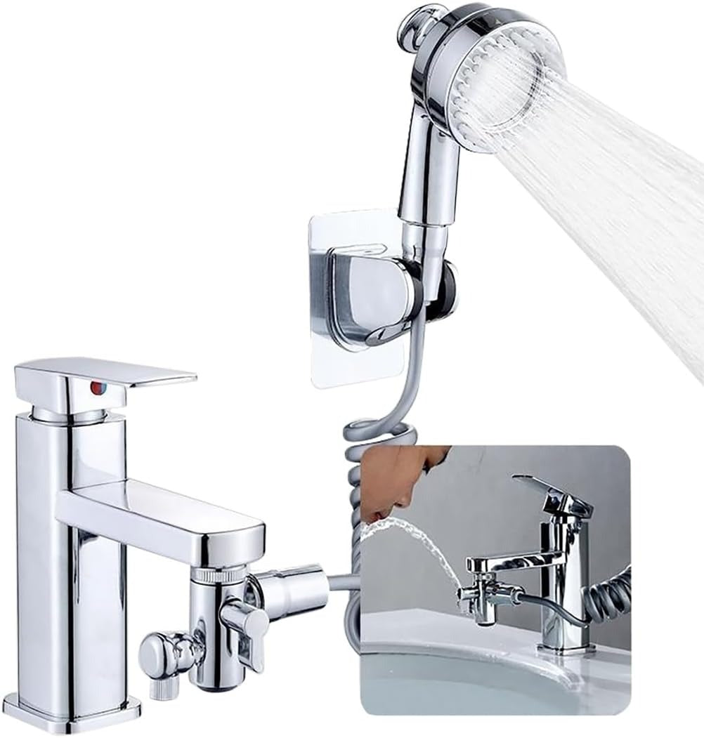 حنفية ماء متعددة الوظائف 3 في 1 – بتصميم دوار 360° ورأس دش للتدليك